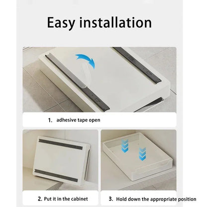 Pull Out Kitchen Storage Shelf with Slide Rails and Spice Organizer Rack
