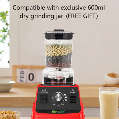 BioloMix Mini Pro 1800W Smoothie Blender with 1.8L & 0.6L Jars, BPA Free