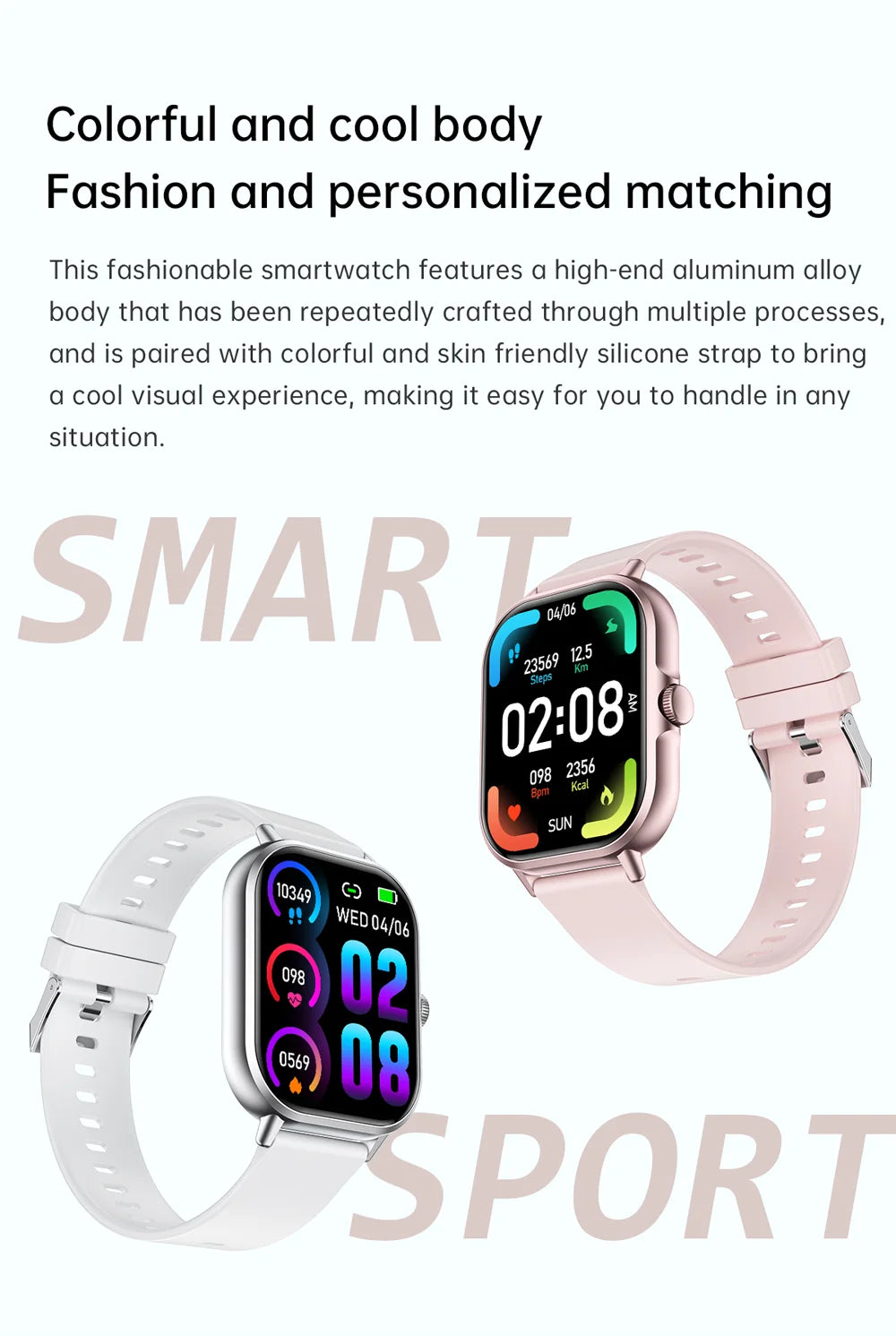 2025 2.01'' Smart Watch, Bluetooth Call, Music Player, Fitness Tracker, Sport Waterproof Watch for Men & Women, iPhone/Android