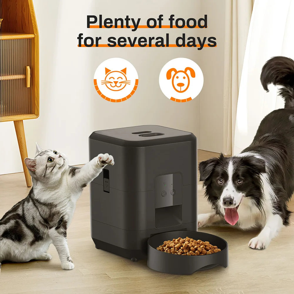 2L Smart Automatic Pet Feeder with Timer & WiFi App for Dogs & Cats
