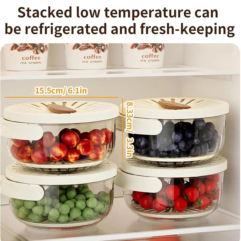 2 In 1 Drainer And Strainer Multi-function Basket With With Lid