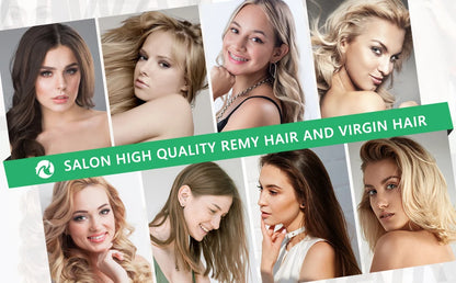 Alwayshair 14"-16" Straight Human Hair Clip-in Topper for Women 120% Density