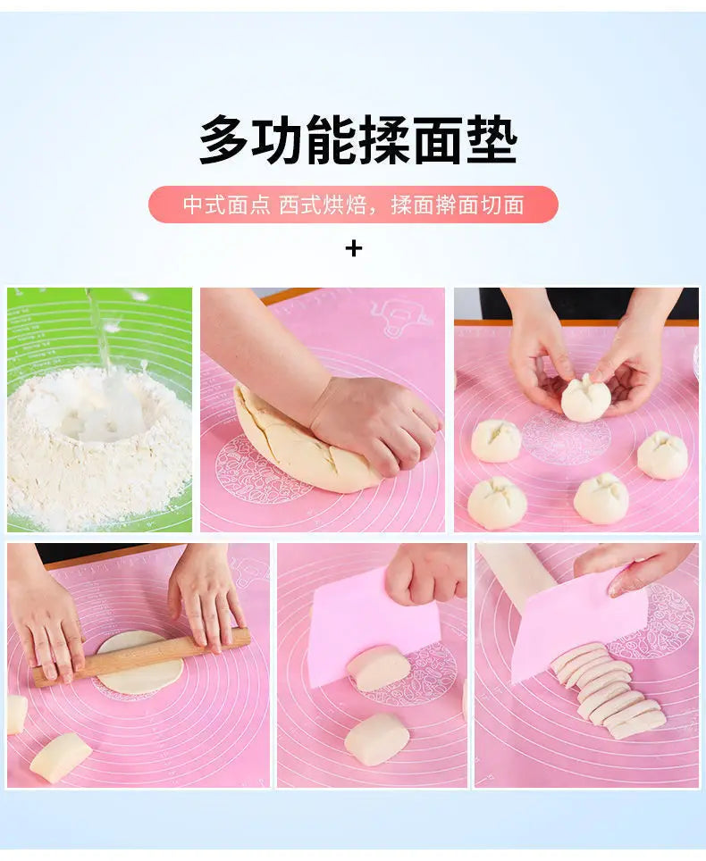 Silicone Baking Mat Set for Pizza & Pastry Kneading Cooking Tools