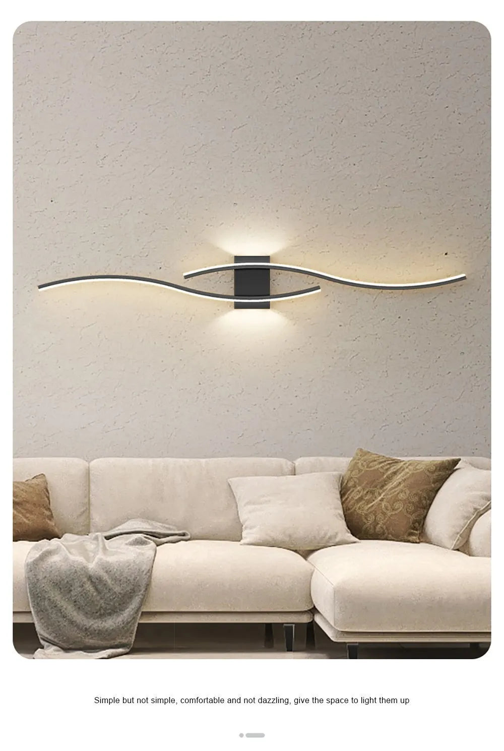 Modern LED Wall Lamp - Long Strip Decorative Lighting for Bedroom, Living Room & TV Background
