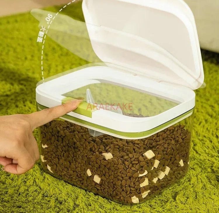 Sealed Cat & Dog Food Storage Bucket – Dry & Moisture-Proof Pet Snack Container