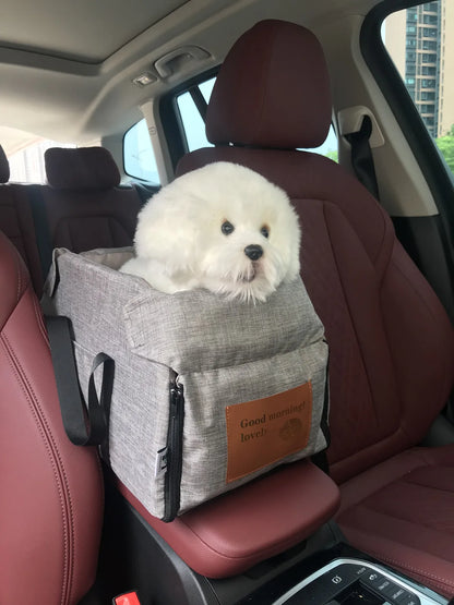Portable Dog Car Seat Bed – Safety Travel Carrier for Small Dogs & Cats