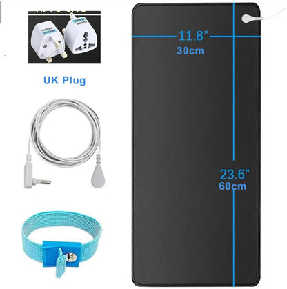 Anxiety Relief & Better Sleep Earthing Wristband Soft PU Grounding Mat