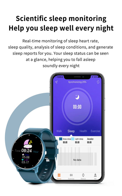 LIGE Smart Watch for Men & Women, Full Touch Screen, Sport Fitness Tracker, IP67 Waterproof, Bluetooth for Android/iOS