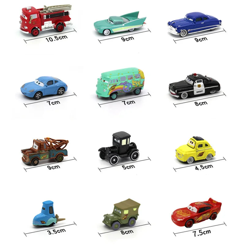 Disney Pixar Cars 3 Metal Diecast Lightning McQueen Mater Champion Car Model Toy Gift Set Jackson Uncle Truck Boy Birthday