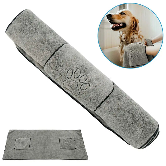 Super Absorbent Quick-Drying Microfiber Dog & Cat Bath Towel