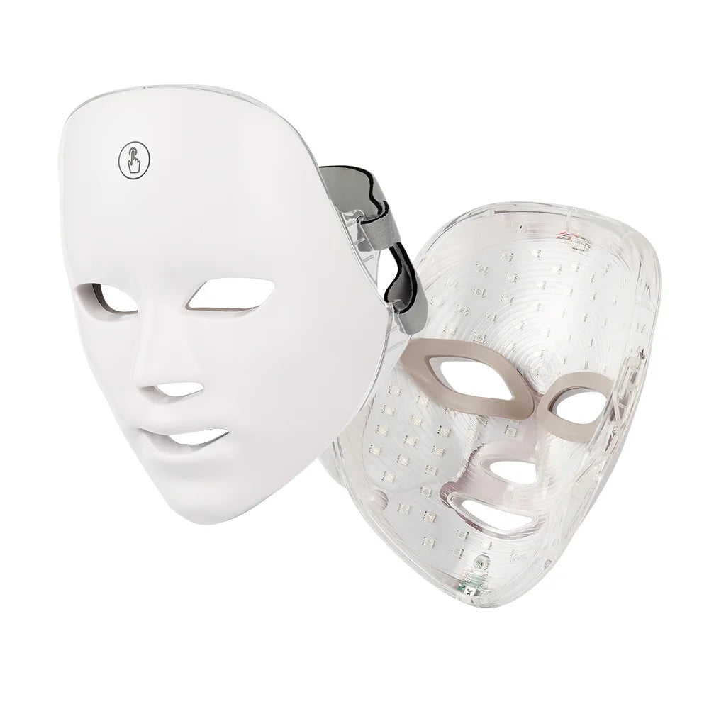 7-Color LED Photon Facial Mask - Skin Rejuvenation & Tightening for Face & Neck