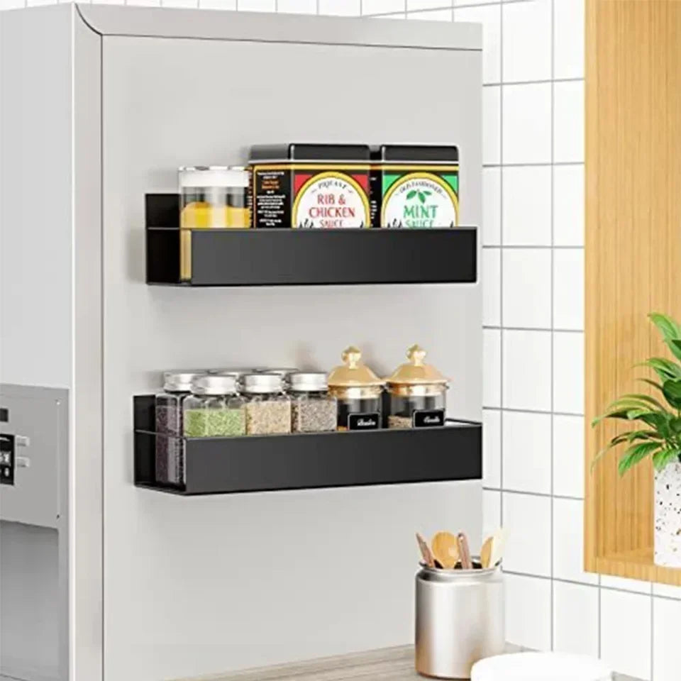 Magnetic Refrigerator Side Shelf Household Seasoning Storage Rack