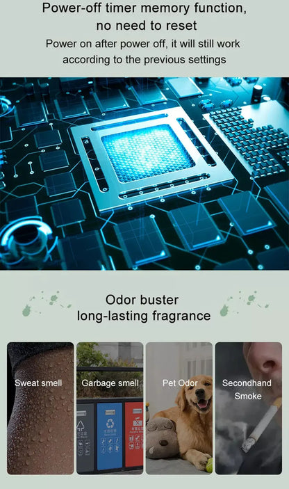500ML Smart Fragrance Diffuser - Waterless Essential Oil Air Freshener for Home