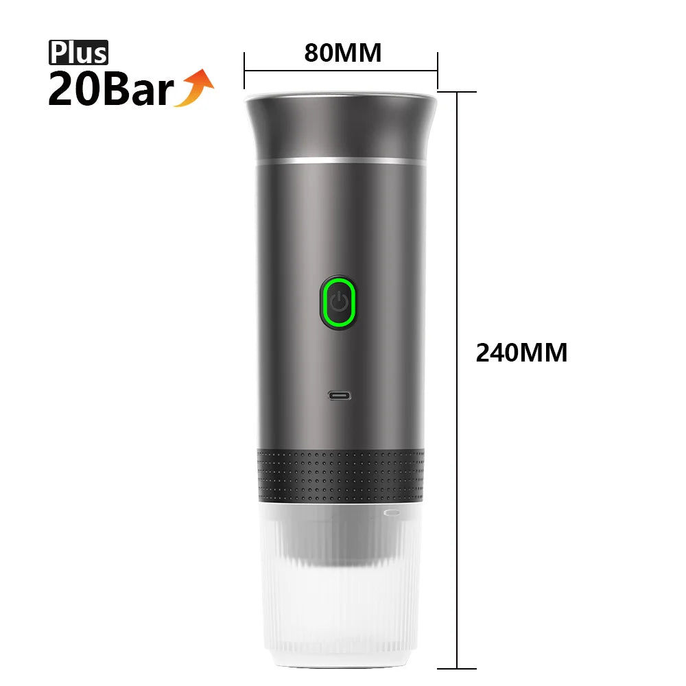 Wireless Portable Espresso Coffee Machine - 3-in-1 Travel Maker for Car, Home & Camping