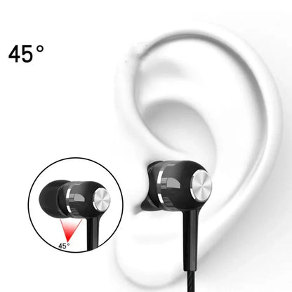 3.5mm Wired Earphones with Microphone - Bass HiFi Stereo In-Ear Headset for Phones