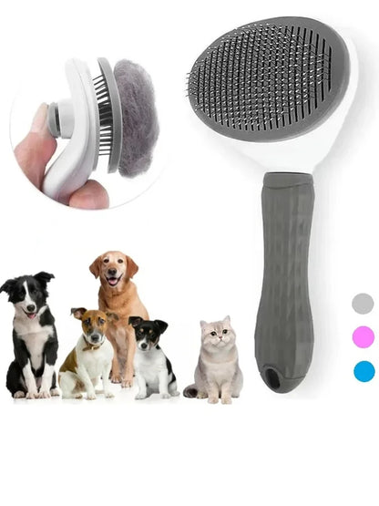 Self-Cleaning Pet Brush Hair Remover Comb for Dogs & Cats Dematting Grooming Tool Accessories
