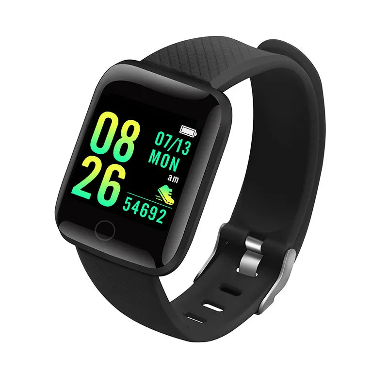 Smartwatch for Men & Women, Fitness Tracker, Message Notifications, Wristwatch with Heart Rate Monitor, Birthday Gift for Android/iOS