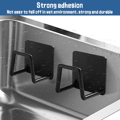 Self-Adhesive Sponge Holder for Kitchen Sink with Drying Rack