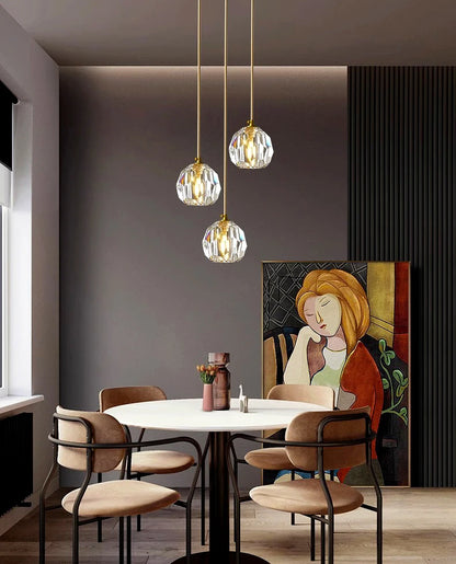 Modern Glass Pendant Lights, LED Ceiling Lamp & Hanging Chandelier for Dining Room