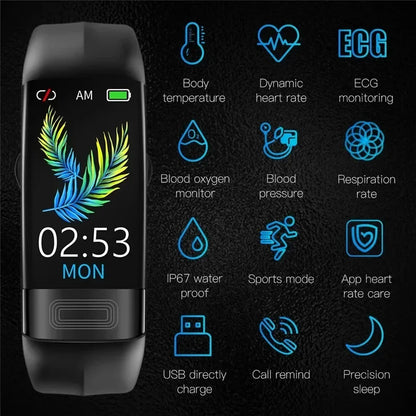 P11 Plus Smart Bracelet, EKG Smartwatch, Waterproof Activity Tracker, Heart Rate Monitor, Fitness Band for Men