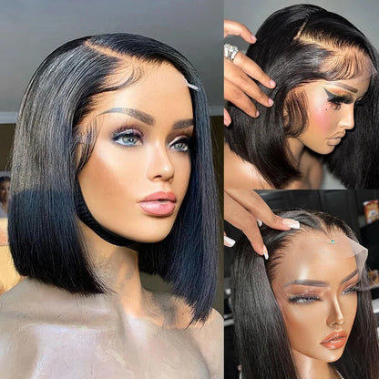 BOB Lace Front Wig Human Hair 13x4 HD Transparent Lace Frontal for Women