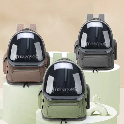 Transparent Pet Cat Carrier Backpack – Breathable Travel Bag for Cats & Small Dogs
