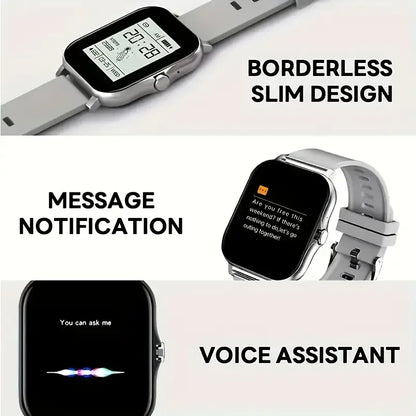 LAXASFIT 2025 Smart Watch, Bluetooth Talk, Full Touch Screen, Heart Rate Monitor, Sports Fitness Tracker for Men & Women