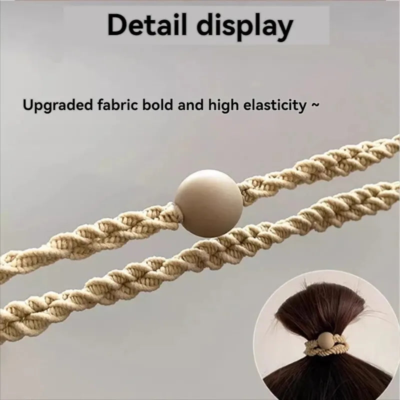 10PCS Leather Headbands - High Elasticity Ponytail Holders, Durable Rubber Bands for Women Hair Accessories