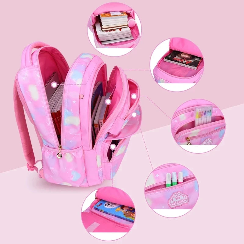 Kawaii Pink Backpack for Girls – Waterproof School Bag for Kids & Teens