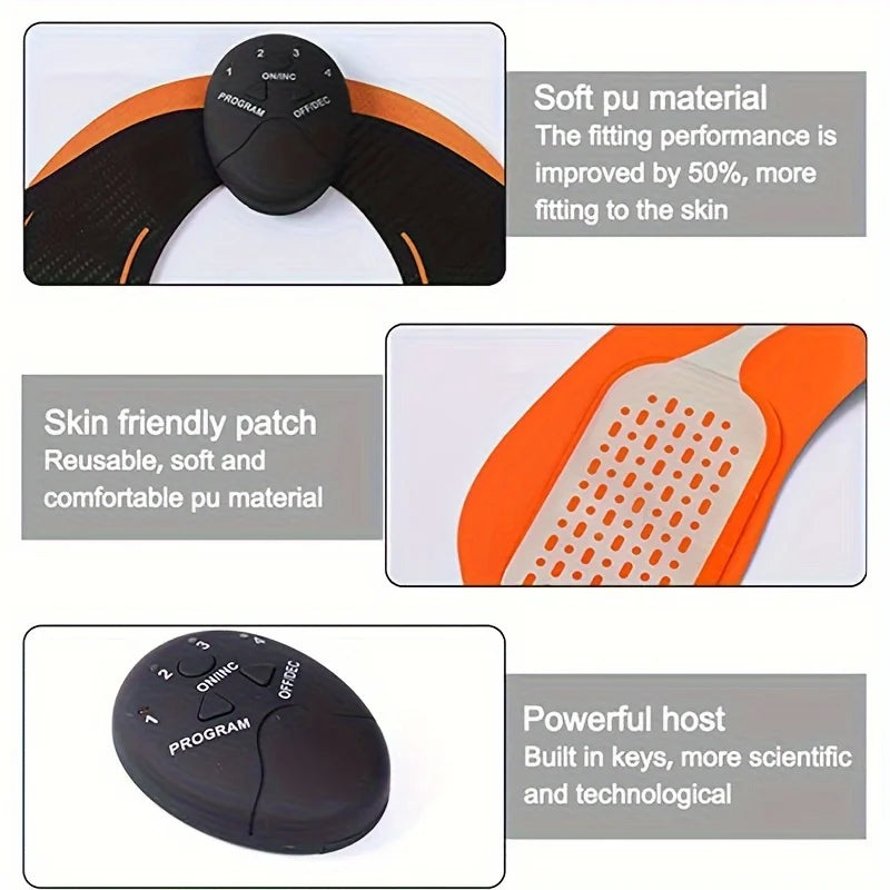 Electric Body Shaping Device Wireless Hip Training & Slimming Massager with Multiple Settings