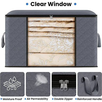 Quilt & Clothing Storage Bag - Household Bedding Organizer for Moving & Sorting