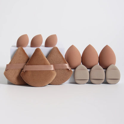 12-Piece All-Purpose Makeup Sponge Set – Powder Puffs, Beauty Eggs & Mini Cushions