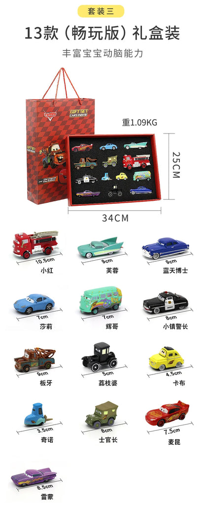 Disney Pixar Cars 3 Metal Diecast Lightning McQueen Mater Champion Car Model Toy Gift Set Jackson Uncle Truck Boy Birthday