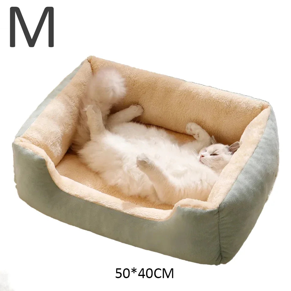 Cat Bed Cushion for Pets Kitten & Dog House Supplies Basket Habitat Accessories