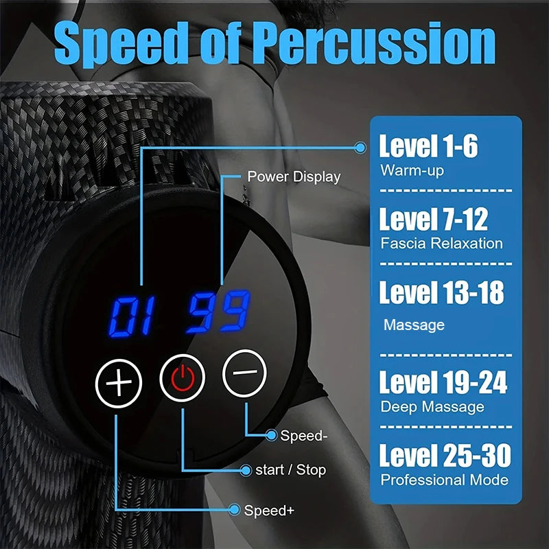 Portable Fascia Gun Vibration Massage Gun for Deep Muscle Relaxation & Fitness Slimming
