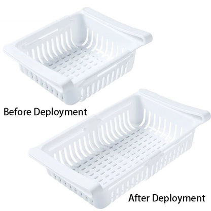 Flexible Expandable Fridge Organizer Drawer Storage Rack