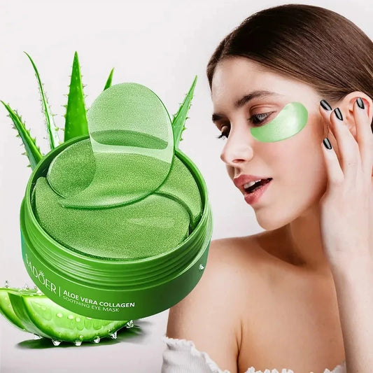 60PCS Aloe Vera Collagen Eye Masks - Anti-Dark Circles & Firming Eye Patches