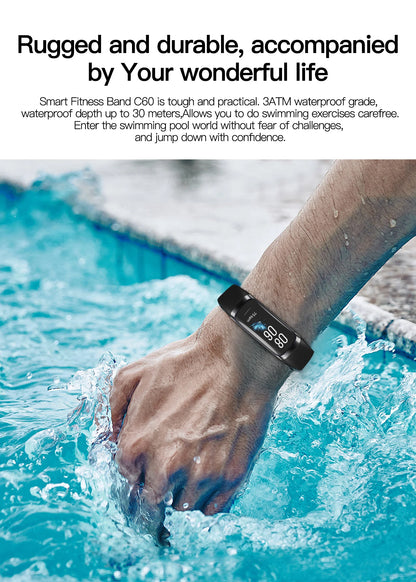AMOLED Smartwatch with Body Temperature Monitor, Fitness Tracker, 3ATM Waterproof, for Men & Women, Compatible with IOS/Xiaomi