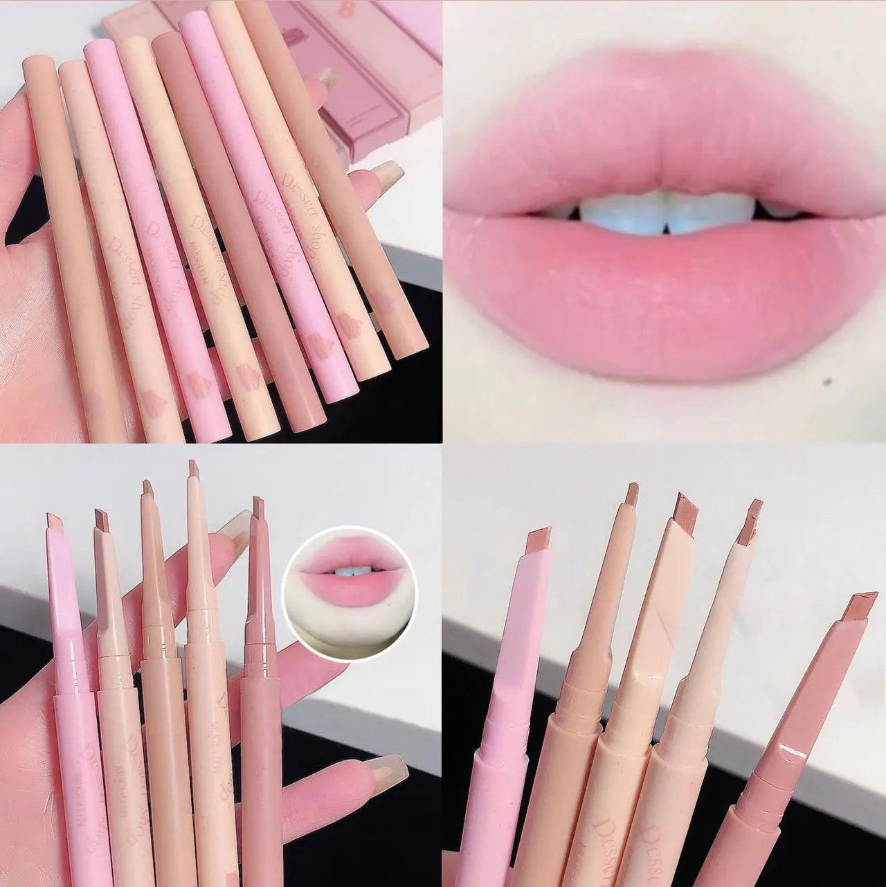 Dessert Lip Liner – Automatic Rotating Waterproof & Long-Lasting Lipstick Pen
