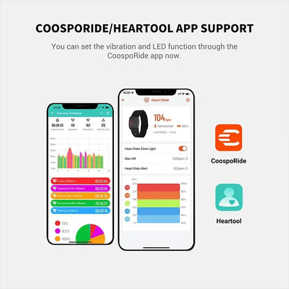 COOSPO HW9 Armband Heart Rate Monitor with HR Zones/Calories, HRM Sensor, BLE5.0 ANT+ for Fitness, Cycling, Peloton, Zwift, Wahoo