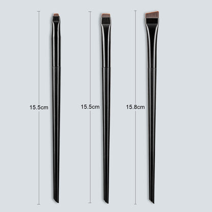 Karsyngirl 3PCS Blade Eyeliner & Eyebrow Brush Set - Portable Fine Tip Makeup Tools