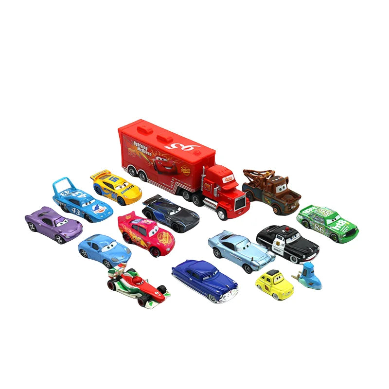 Disney Pixar Cars 3 Metal Diecast Lightning McQueen Mater Champion Car Model Toy Gift Set Jackson Uncle Truck Boy Birthday