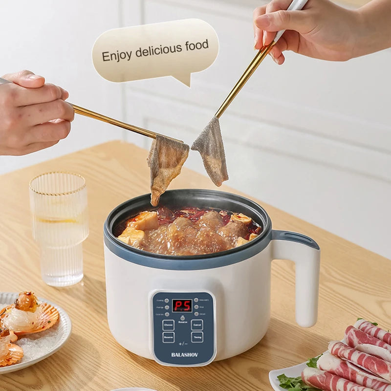 Mini Electric Rice Cooker & Multicooker for 1-2 People - Hotpot, Soup & More