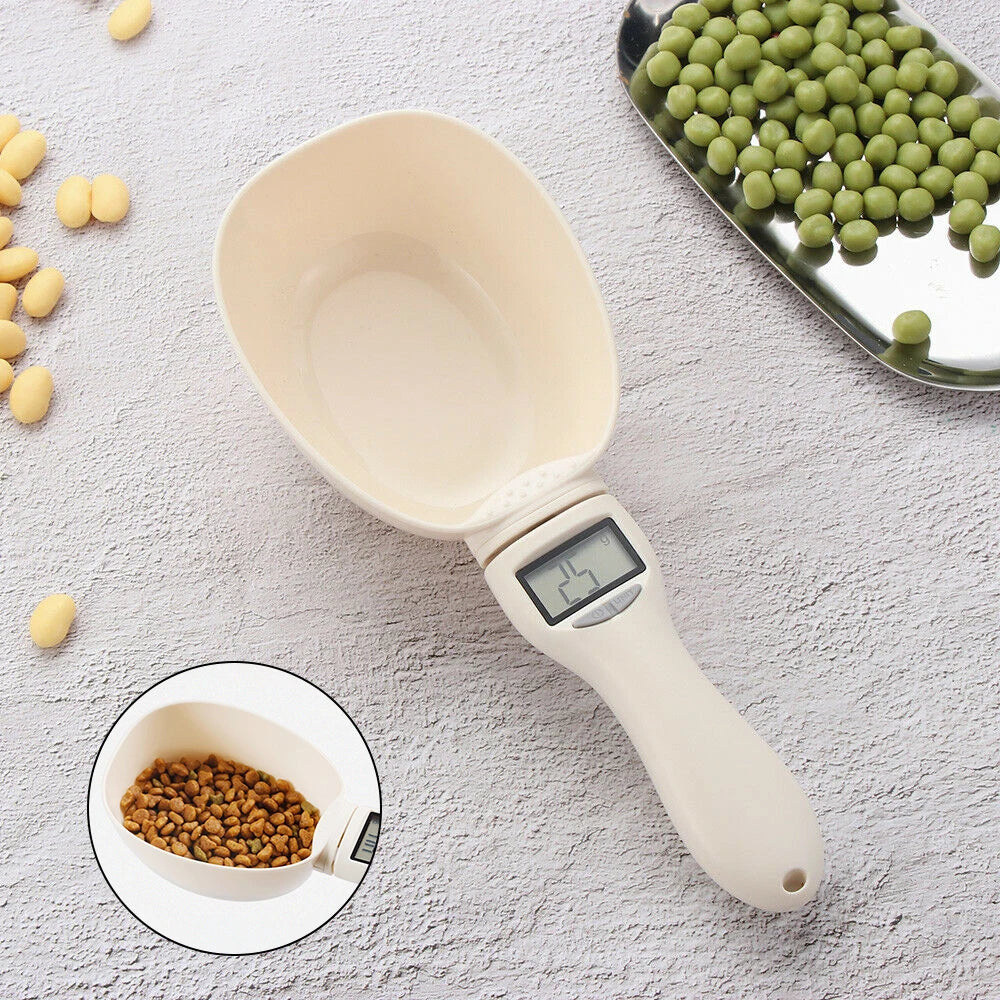 Pet Food Measuring Scoop Digital Dog & Cat Food Measuring Cup with LED Display Electronic Spoon Scale