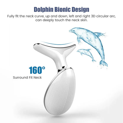 Face & Neck Lift Beauty Device - EMS Facial Massager with LED Light Therapy for Skin Tightening & Anti-Wrinkle