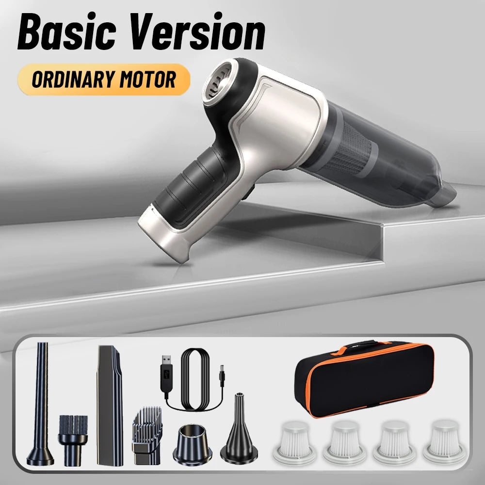 Portable Wireless Car Vacuum Cleaner, 95000PA Strong Suction Handheld Blower for Home & Car