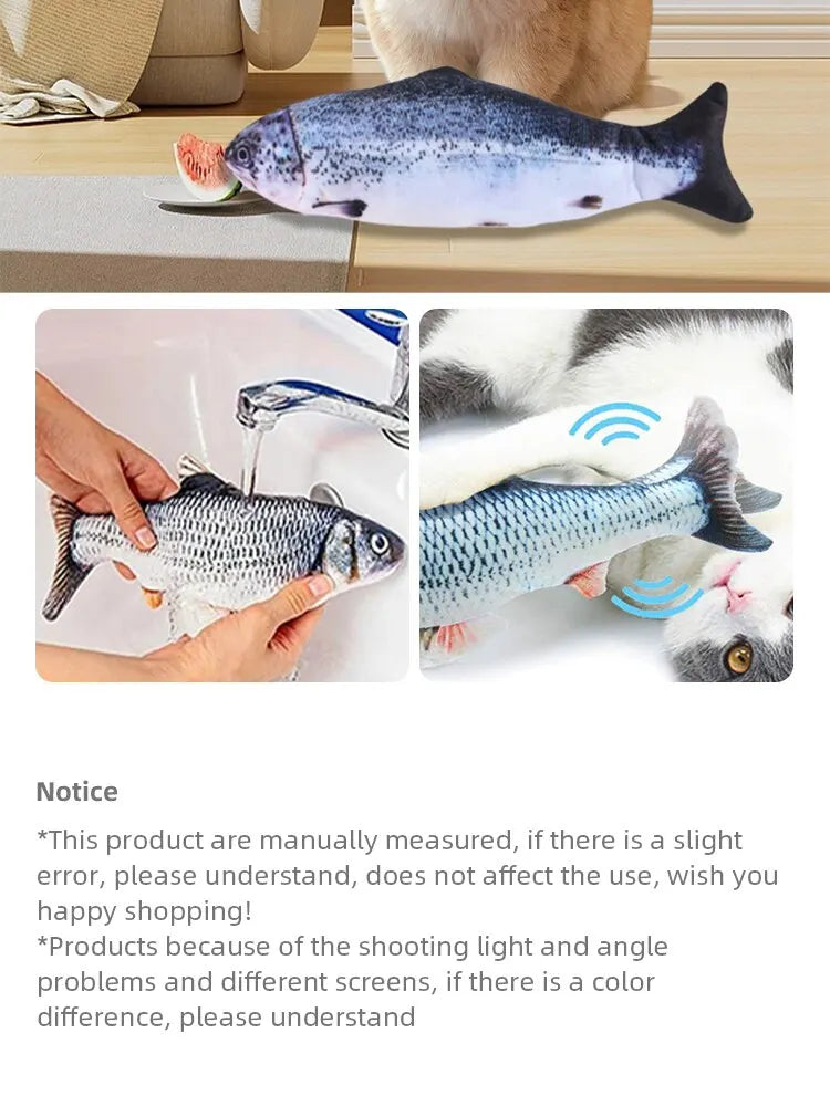 USB Charging Electric Fish Toy – Interactive Pet Chew Toy for Dogs & Cats