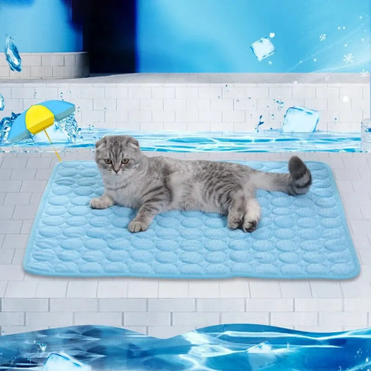 Pet Ice Mat Cooling Pad for Cats & Dogs – Summer Sofa Bed Blanket for Small Pets