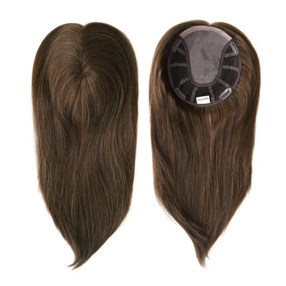 Alwayshair 14"-16" Straight Human Hair Clip-in Topper for Women 120% Density
