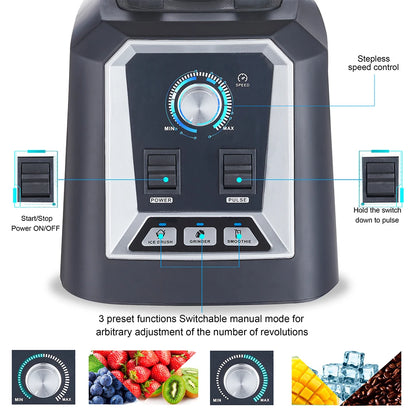 BioloMix Automatic Smoothie Blender 2L, BPA Free, Food Mixer & Ice Crusher